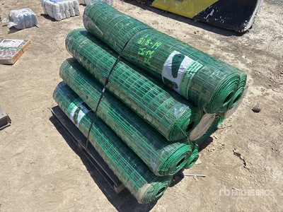 Quantity of (10) Green Vinyl Coated Lawn Fencing
