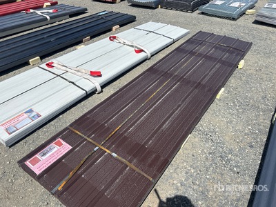 Quantity of (70) L12 Ft..x 3'Ft. Brown Metal Roof Panels (Unused)