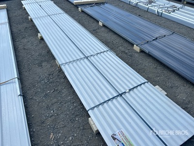 Quantity of (20) 20 Ft. x W FT. White Metal Roof Panel (Unused)