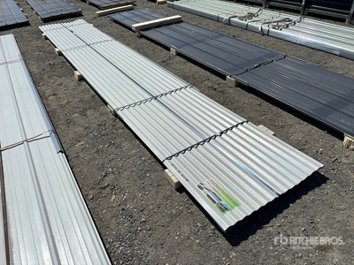 Quantity of (20) 20 ft White Metal Roof Panel (Unused)