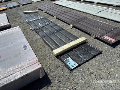 Quantity of (20) 20 ft x 3 ft Black Metal Roof Panels (Unused)