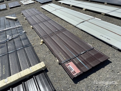 Quantity of (20) 20 ft x 3 ft Brown Metal Roof Panels (Unused)