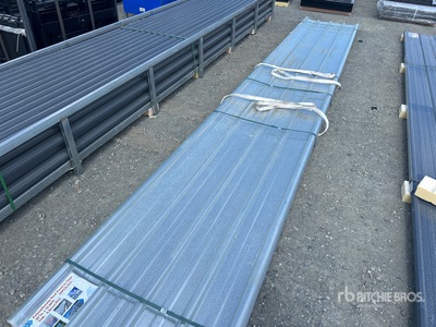 Quantity of (50) 20 Ft.x 3 Ft. Corrugated Polycarbonate Roof Panel in Clear (Unused)