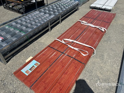 Quantity of (70) 12 Ft.x 3 Ft. Wood Grain Metal Roof Wall Panels
