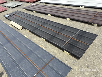 Quantity of (70) 16 Ft. x 3 Ft. Black Metal Roof Panels (Unused)