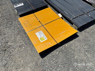 Quantity of (20) 3 ft x 4 ft Yellow Steel Diamond Plate