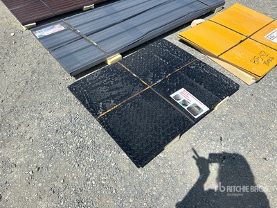 Quantity of (20) 3 Ft. x 4 Ft. Black Steel Diamond Plate