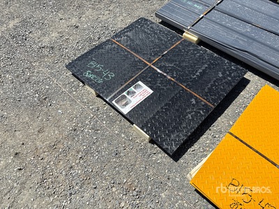 Quantity of (20) 3 ft x 4 ft Black Steel Diamond Plate