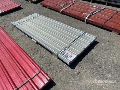 Quantity of (30) 8 Ft. x 3 Ft. Corrugated Polycarbonate Roof Panel in Clear (Unused)