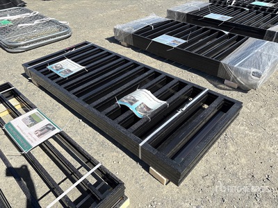 Quantity of (5) 7.9 ft x 3.3 ft Black Welded Galvanized Steel Fencing
