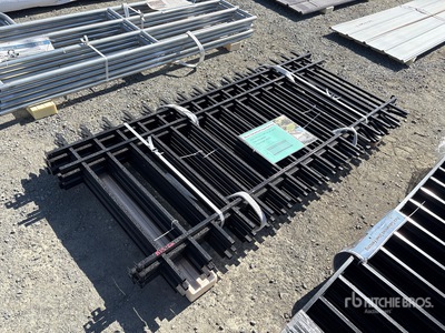 Quantity of (5) 7.9 ft x 3.3 ft Black Welded Galvanized Steel Fencing Fencing