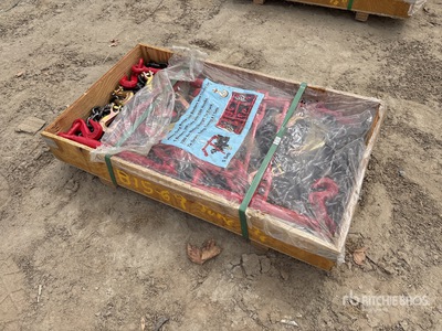 Quantity of (5) Heavy-Duty Ratchet Load Binders and Chains (Unused)
