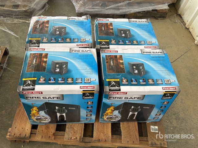 Quantity of (4) First Alert Digital Waterproof Fire Safe Safety Supplies