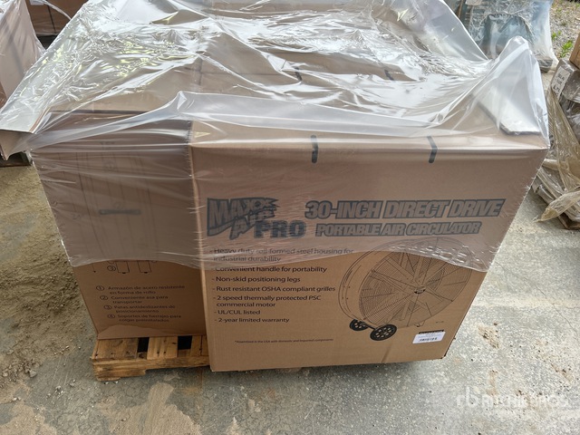 Quantity of (4) Boxes of High Velocity 30 in Adjustable Tilt Head Fan