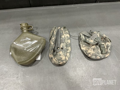 (275) Water Canteens, (50) Entrenching Tool Carriers & Assorted Items