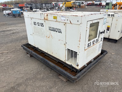 2012 Kubota SQ-1210 20 kW Skid-Mounted Generator Set