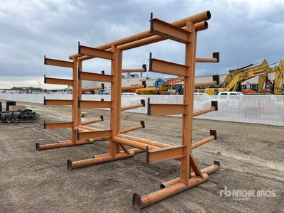 Quantity of (2) 18 ft Pipe Racks