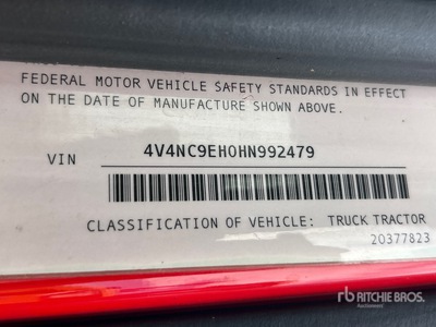 2017 Volvo VNL 6x4 Sleeper Truck Tractor (Inoperable)