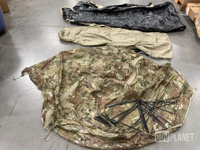 (3) Litefighter Shelter Systems, (58) Tarpaulins & Assorted Items