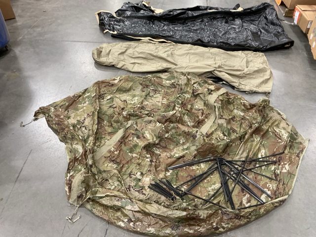 (3) Litefighter Shelter Systems, (58) Tarpaulins & Assorted Items