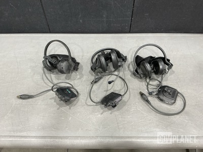 (3) Racal Acoustics RA5000/1/6400 Headsets