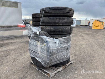 Quantity of (8) 11R22.5 fit Trailer Tires (Unused)