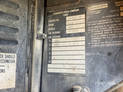 1987 Kenworth W900 Cab and Chassis