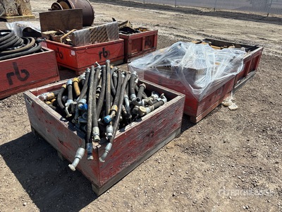 Quantity of (3) Boxes of Cat Parts and Hydraulic Hoses