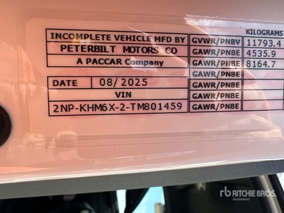 2026 Peterbilt 536 4x2 Servicewagen (Unused)