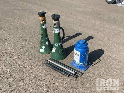 Quantity of  (2) 12 Ton Screw Jacks; (1) 20 Ton Hydraulic  Jack