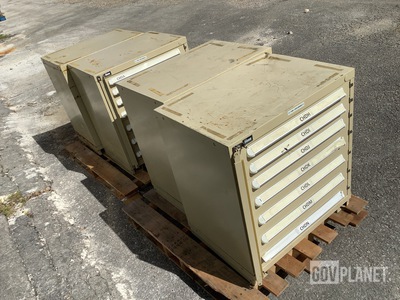 (4) Stanley Vidmar Storage Cabinets