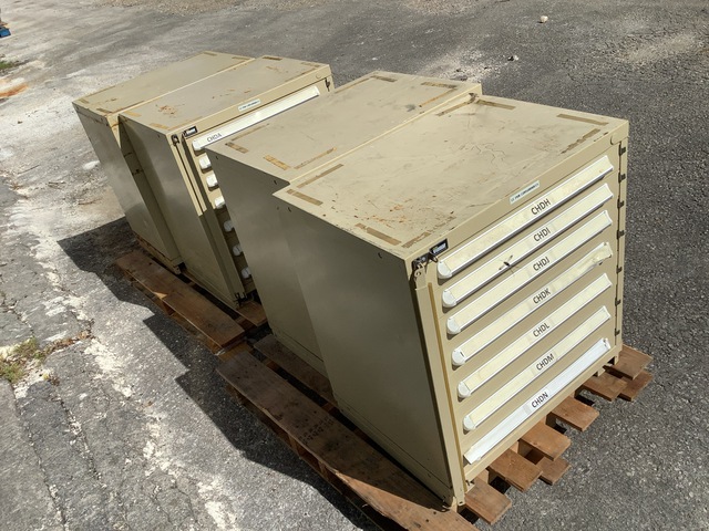 (4) Stanley Vidmar Storage Cabinets