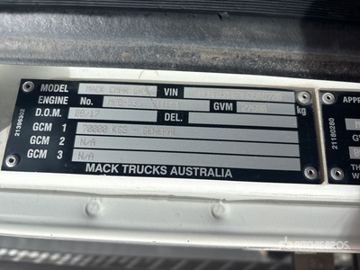 2017 Mack Trident 6x4 T/A Dump Truck