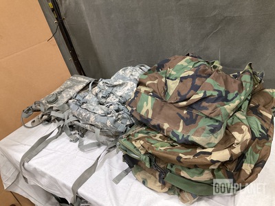 (10) Helmet Bags, (23) Hydration Carriers, (13) Assault Packs & Assorted Items