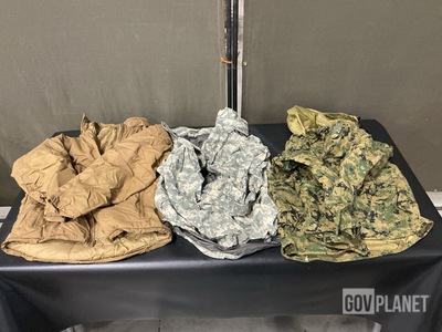 (2) Extreme Cold Weather Parkas, (14) Wet Weather Jackets & Assorted Items