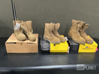 (28) Pairs of Combat Boots & (18) Pairs of Unisex Safety Boots