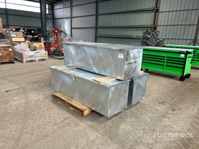 Quantity of (3) Galvanized Trailer Tool Box (Unused)
