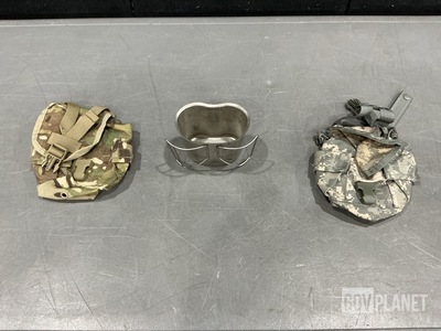 (40) Water Canteen Cups, (140) Canteen Pouches & Assorted Items