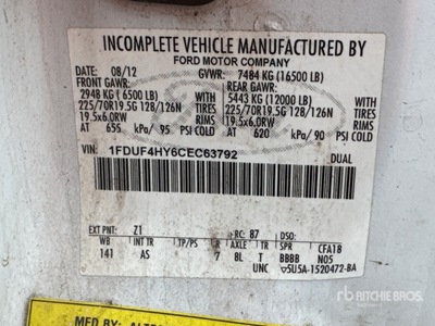 Altec AT200A 30 ft on 2012 Ford F-450 XL 4x4 Bucket Truck