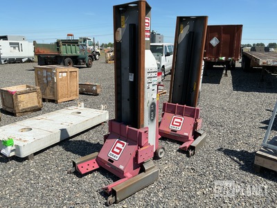 Set of Gray Mobile Column Lifts