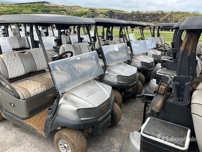 Quantity of (5) Club Car Tempo Electric Golf Carts (Inoperable)