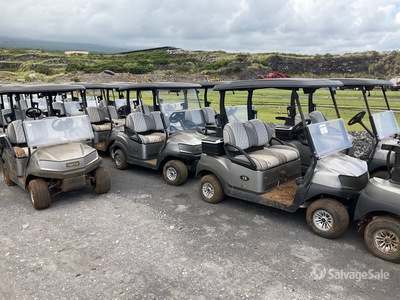 Quantity of (5) Club Car Tempo Electric Golf Carts (Inoperable)