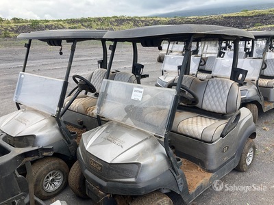 Quantity of (5) Club Car Tempo Electric Golf Carts (Inoperable)