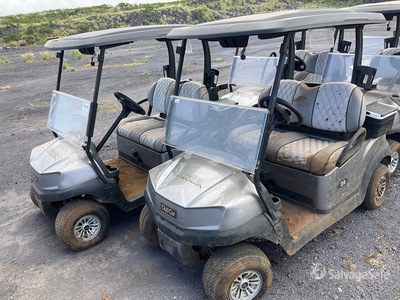 Quantity of (5) Club Car Tempo Electric Golf Carts (Inoperable)