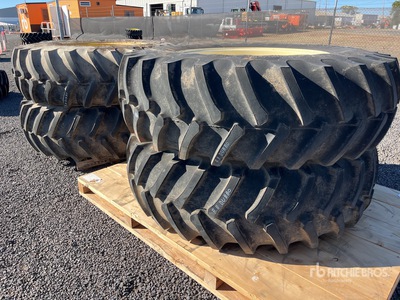 Quantity of (4) Firestone 520/85Rx38 Tyre & Wheels