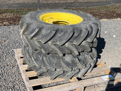 Quantity of (2) Alliance 320/85Rx20 Tyre & Wheels (Unused)
