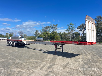 1980 Fruehauf Tri/A 12 m - 18.95 m Extendable Flatbed Trailer
