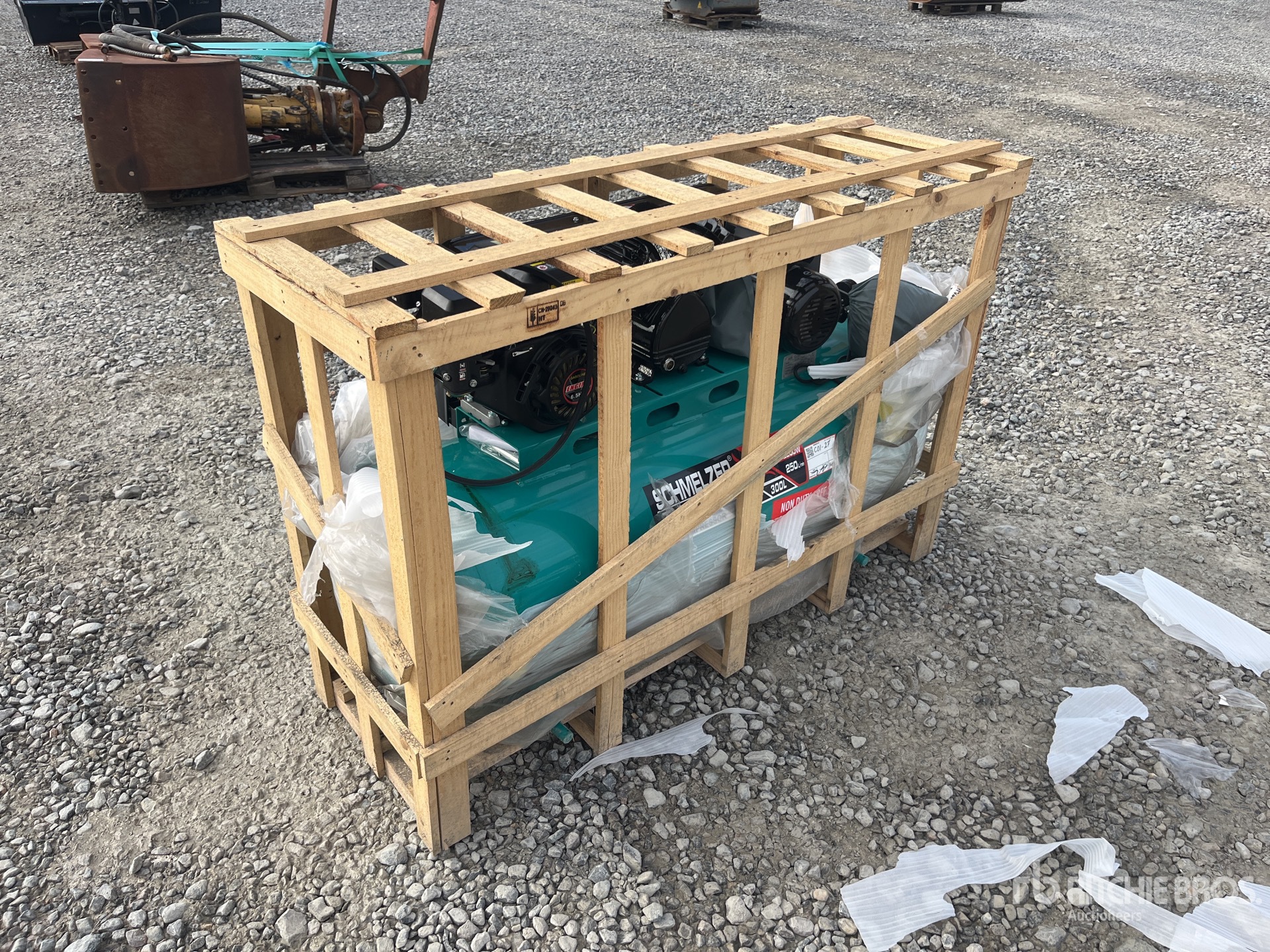 2026 Schmelzer JN-0.25/8-300L Skid-Mounted 300 L 300 Liters Electric W/engine Air Compressor (Unused)