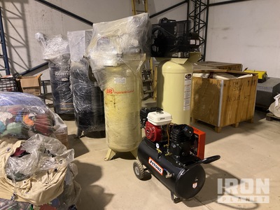 (2) Ingersoll-Rand s/n CBV430693, s/n CBV430146, (3) Campbell Hausfeld s/n 1924442, s/n 1924421. s/n 1924498 Air Compressor