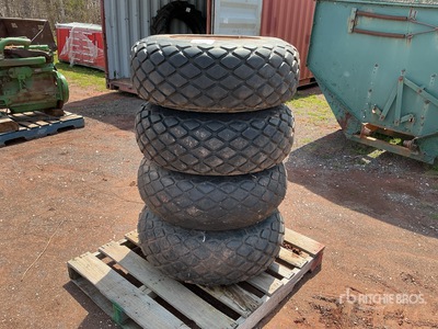 Quantity of (4) 12.4-16 Tires - Fits Skid Steer